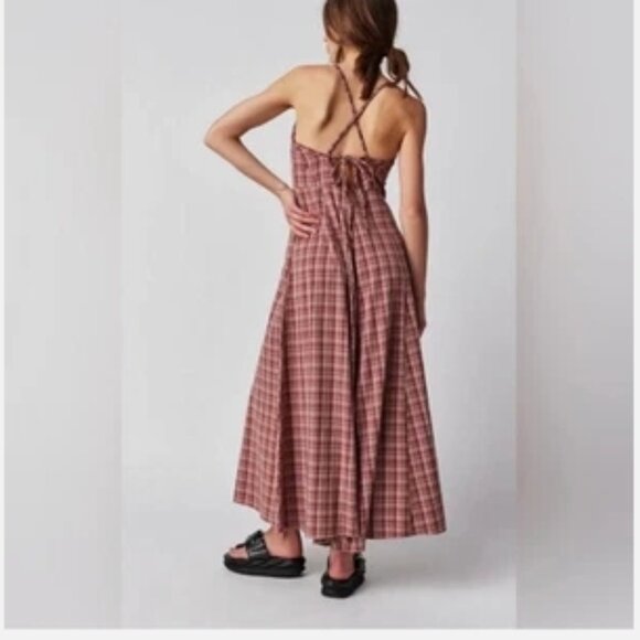 Free People Kaia Jumpsuit – Dusty Lavender Plaid Combo – Size S – NWT - Picture 6 of 7